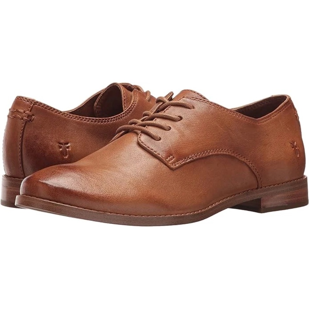 Frye Anna women’s camel Brown Leather Lace up Oxford Shoes size 7